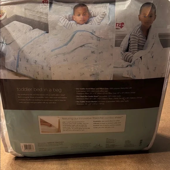 Aden + Anais Bed in a Bag Fitted Flat Sheet ONLY - Liam the Brave- Hard to Find! - Picture 5 of 6